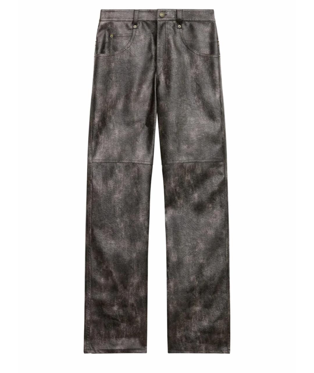 ISABEL MARANT ETOILE Черные полиэстеровые прямые брюки, фото 1