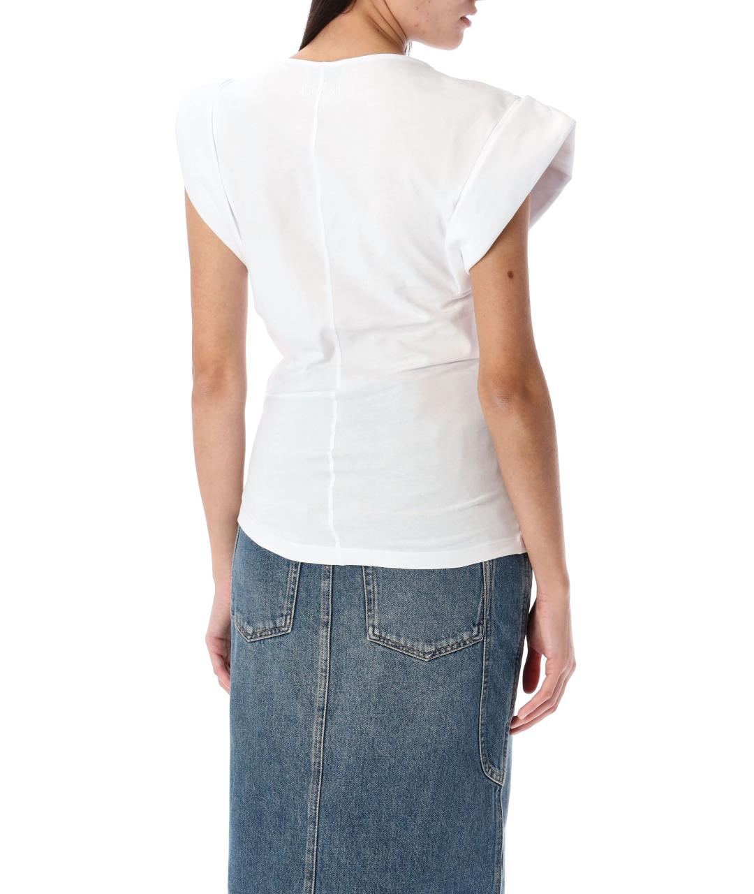 ISABEL MARANT ETOILE Белая хлопковая футболка, фото 3