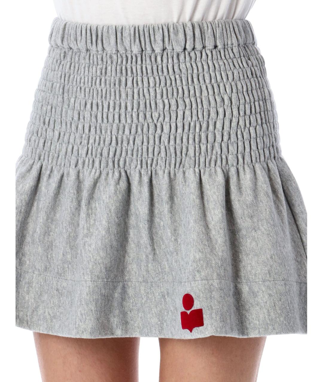 ISABEL MARANT ETOILE Серая полиэстеровая юбка мини, фото 4