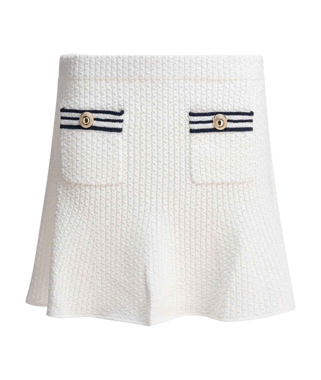 SELF-PORTRAIT Белая хлопковая юбка мини, фото 1