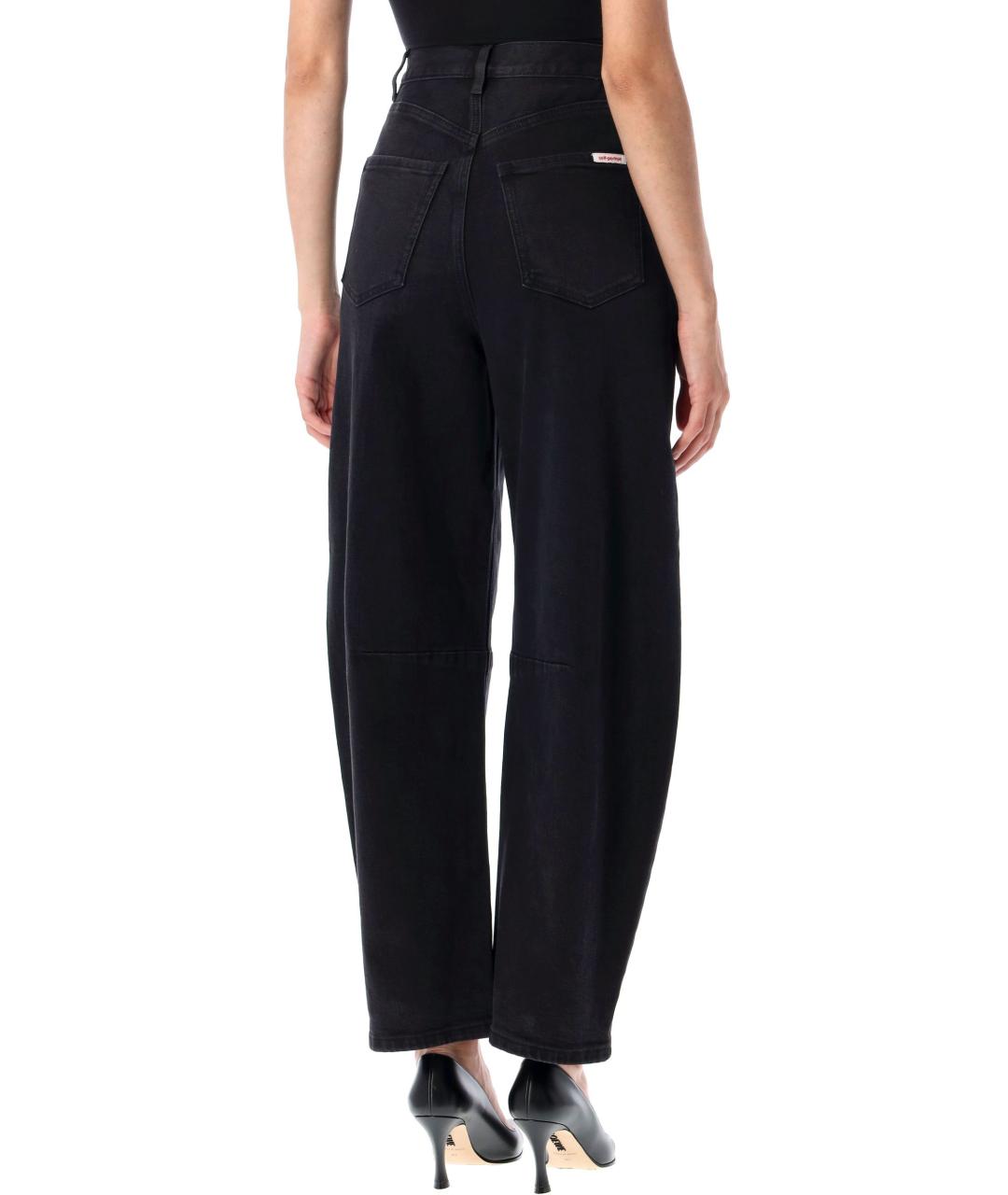 SELF-PORTRAIT Черные хлопковые прямые джинсы, фото 2