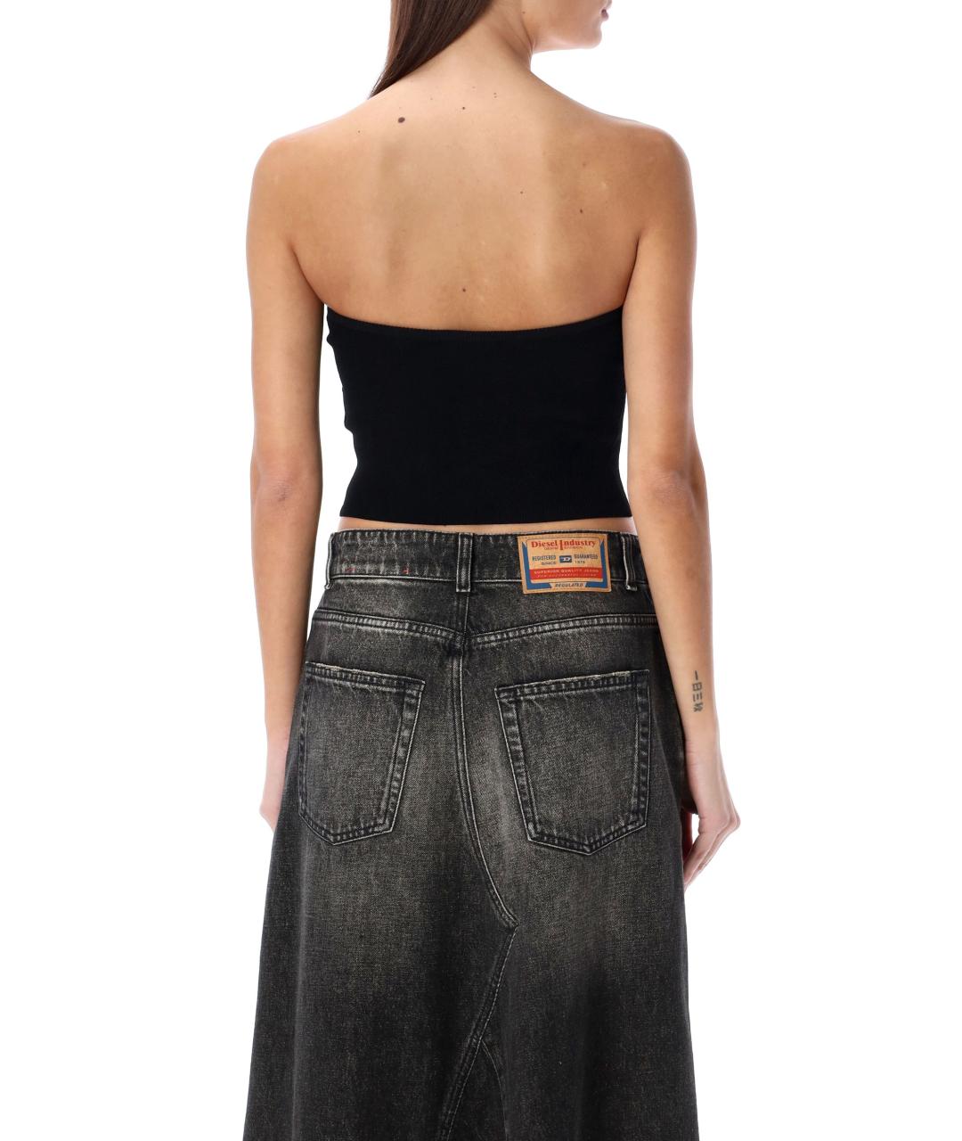 DIESEL Черная вискозная майка, фото 3