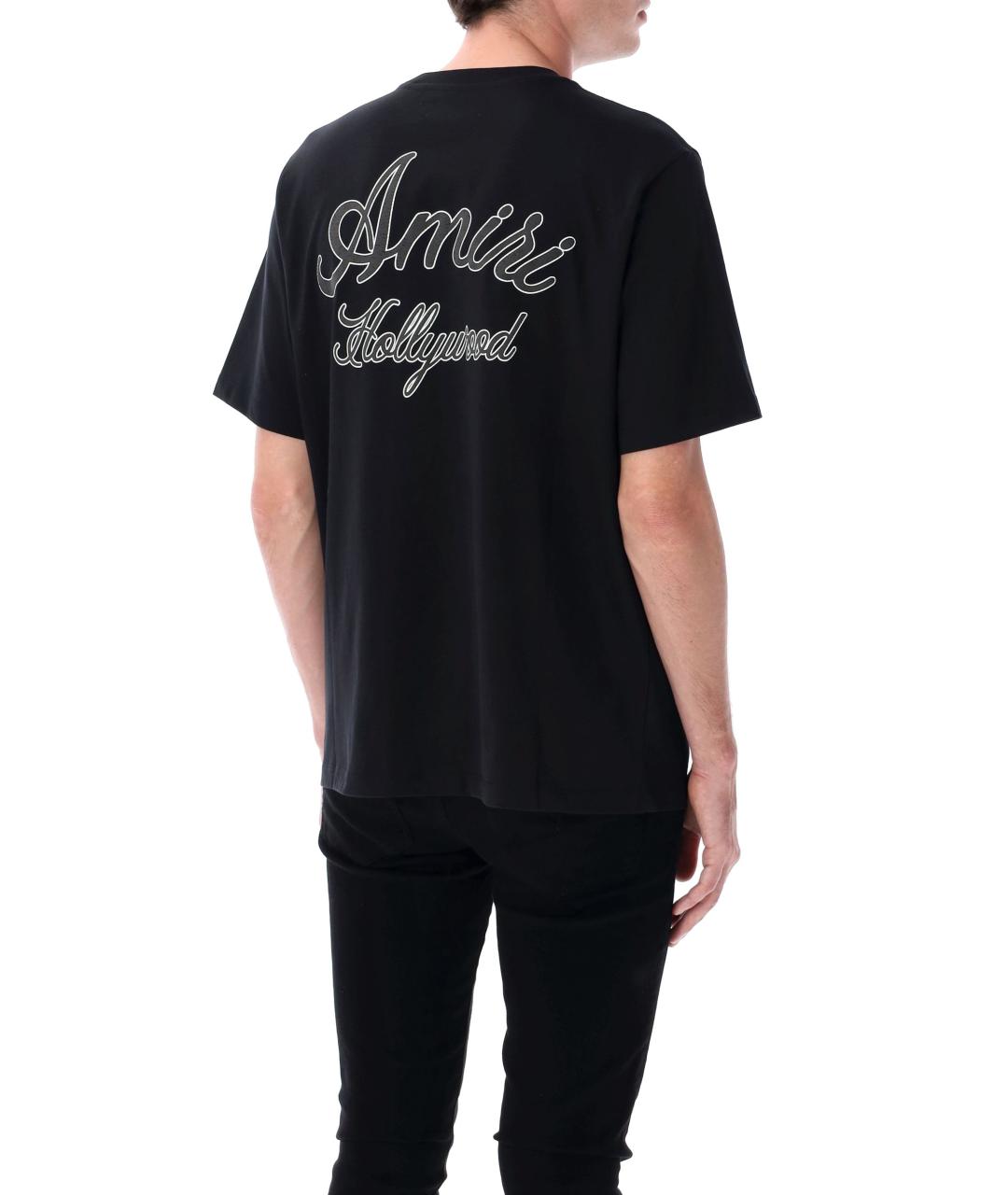 AMIRI Черная хлопковая футболка, фото 3