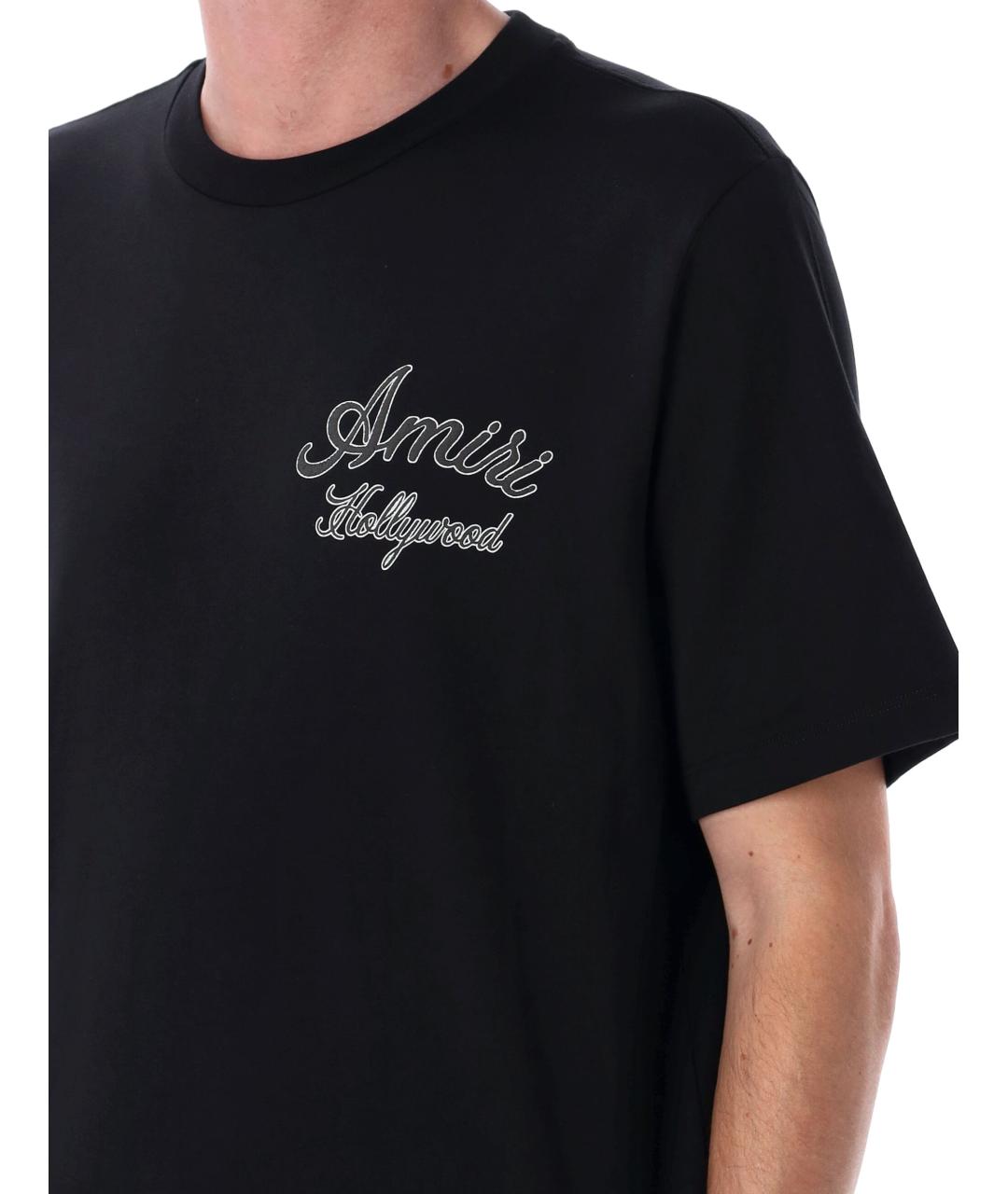 AMIRI Черная хлопковая футболка, фото 4