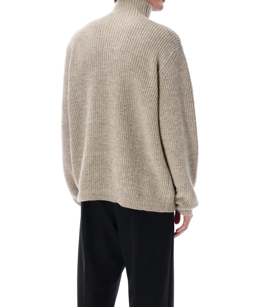 LEMAIRE Бежевый шерстяной джемпер / свитер, фото 2