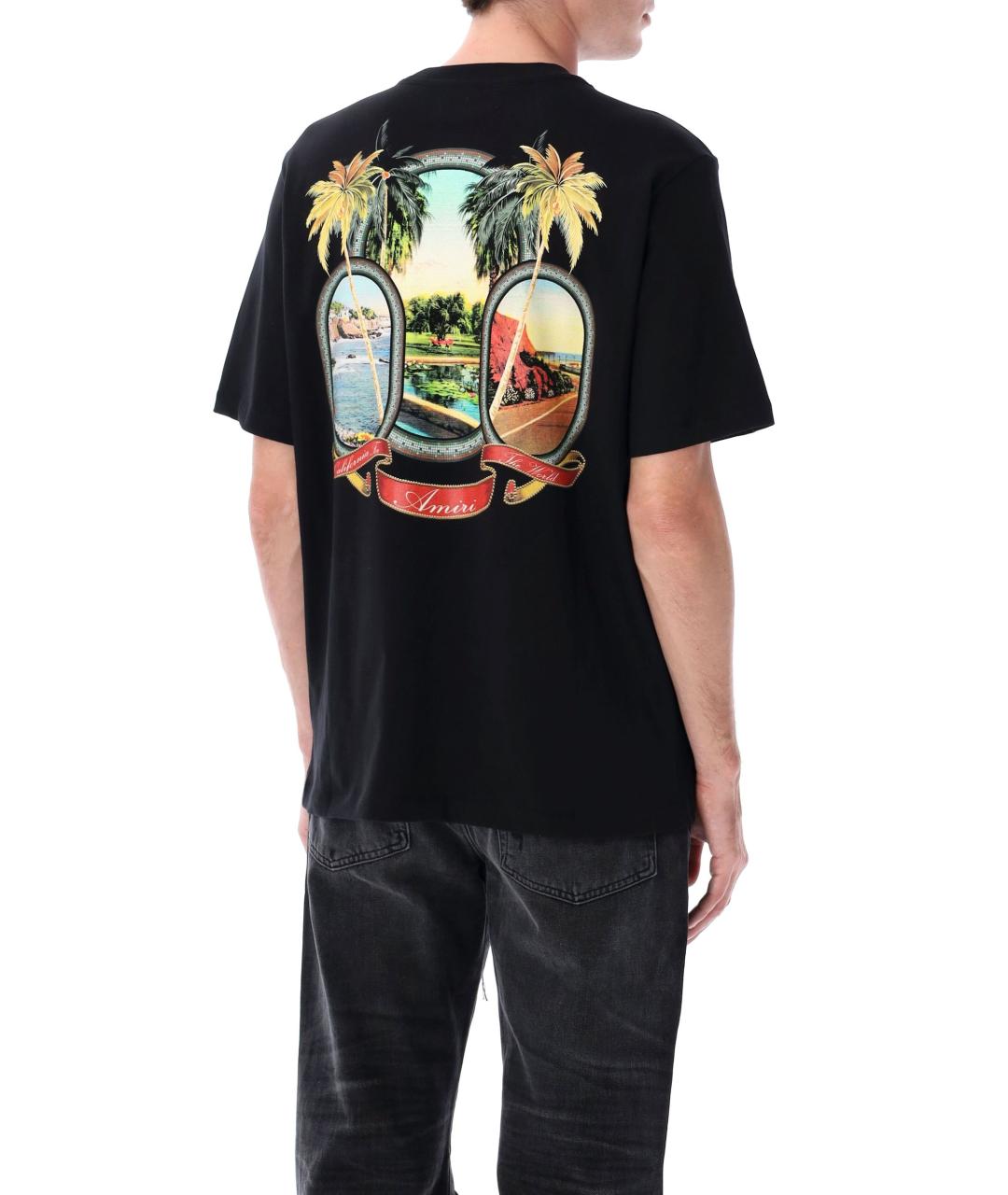 AMIRI Черная хлопковая футболка, фото 3