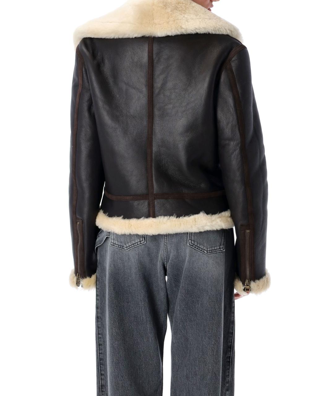 J.W.ANDERSON Коричневая кожаная куртка, фото 3