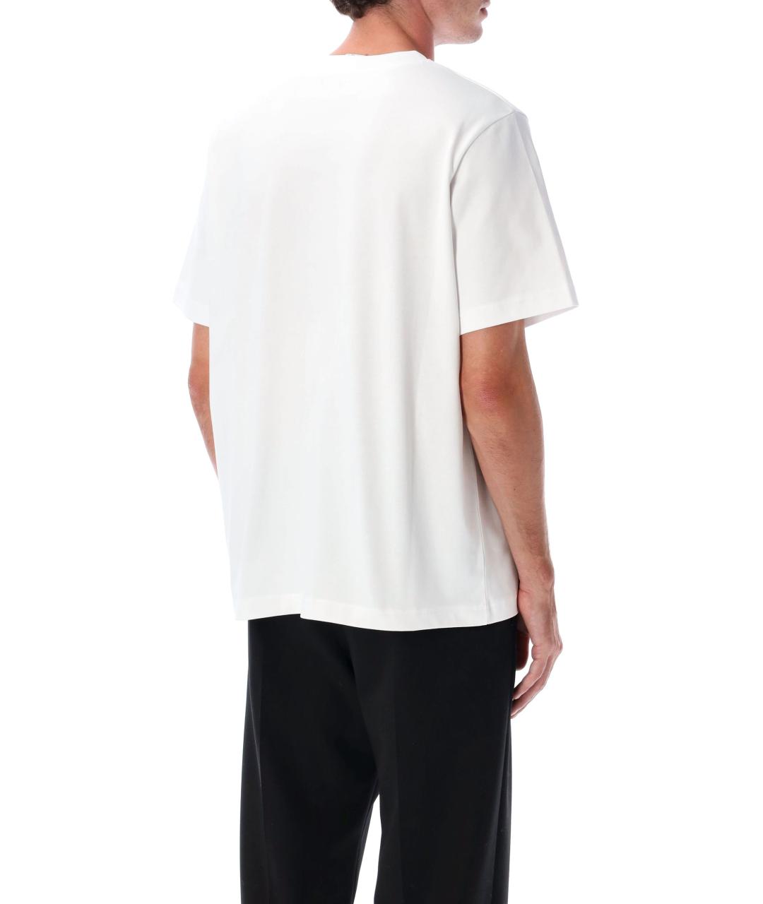 CASABLANCA Белая хлопковая футболка, фото 3