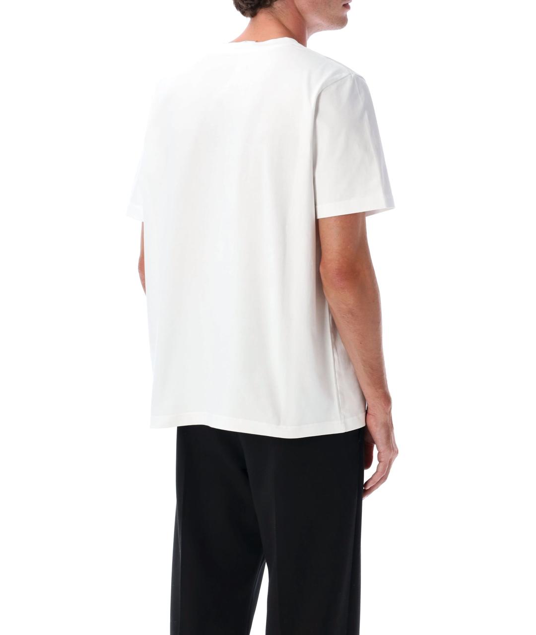 CASABLANCA Белая хлопковая футболка, фото 3