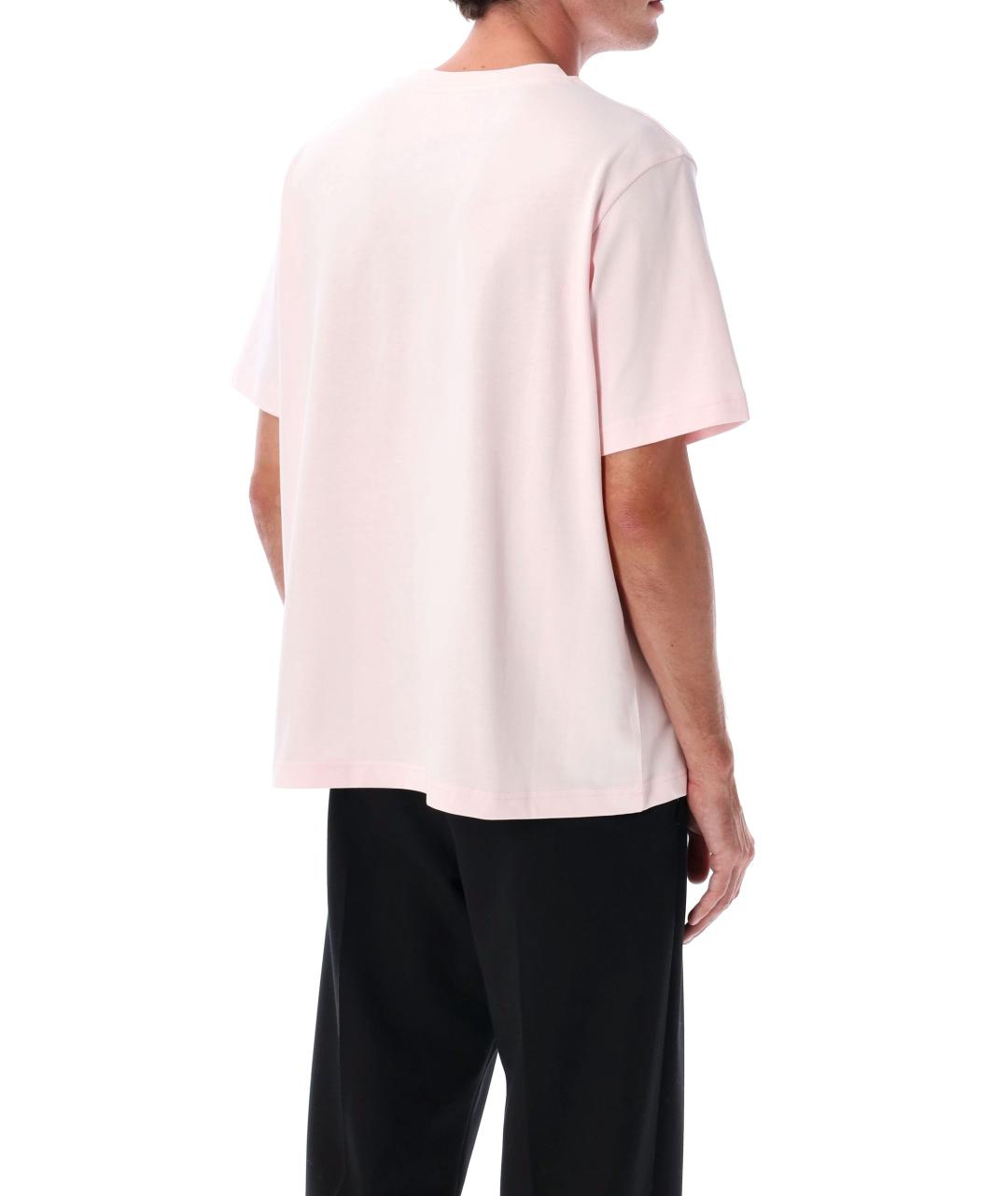 CASABLANCA Розовая хлопковая футболка, фото 3