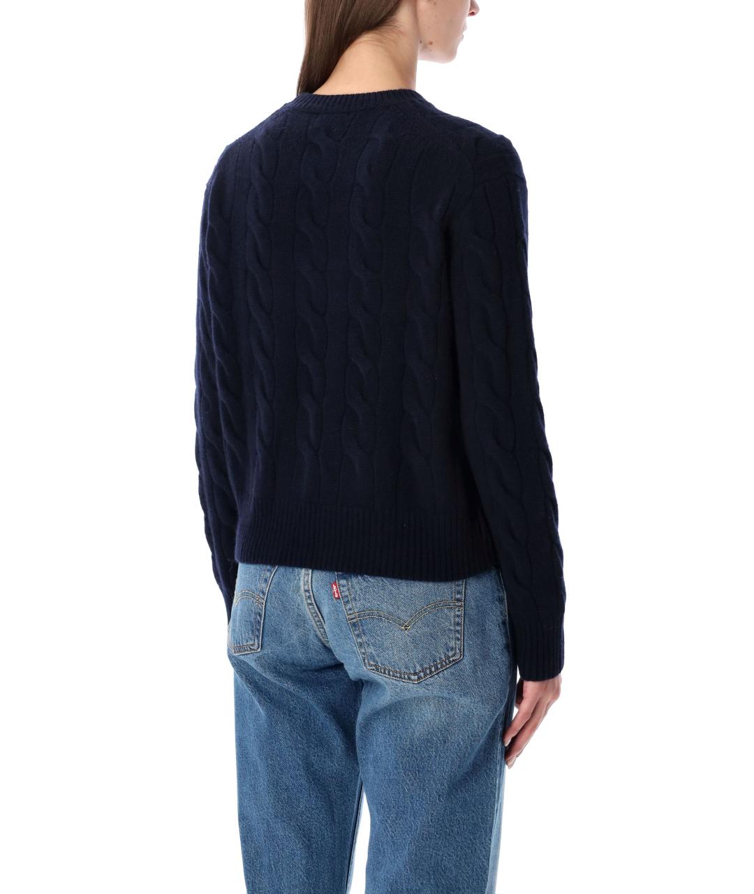POLO RALPH LAUREN Темно-синий шерстяной джемпер / свитер, фото 2