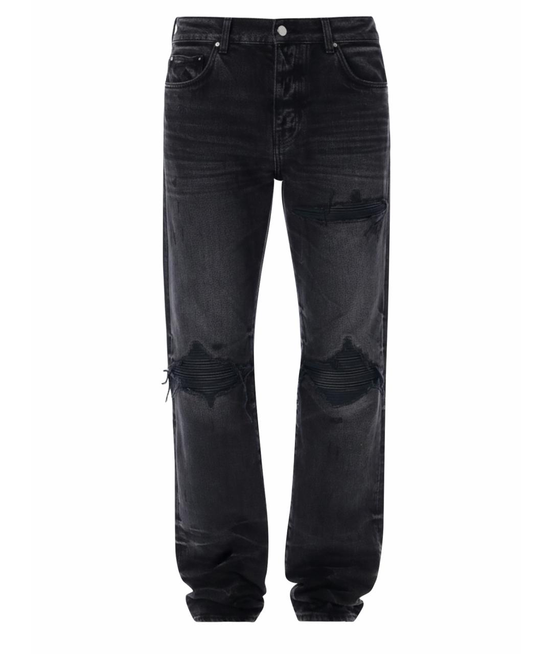 AMIRI Черные хлопковые прямые джинсы, фото 1