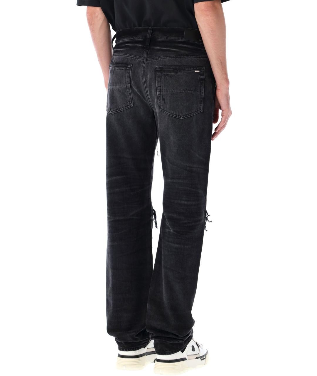 AMIRI Черные хлопковые прямые джинсы, фото 2