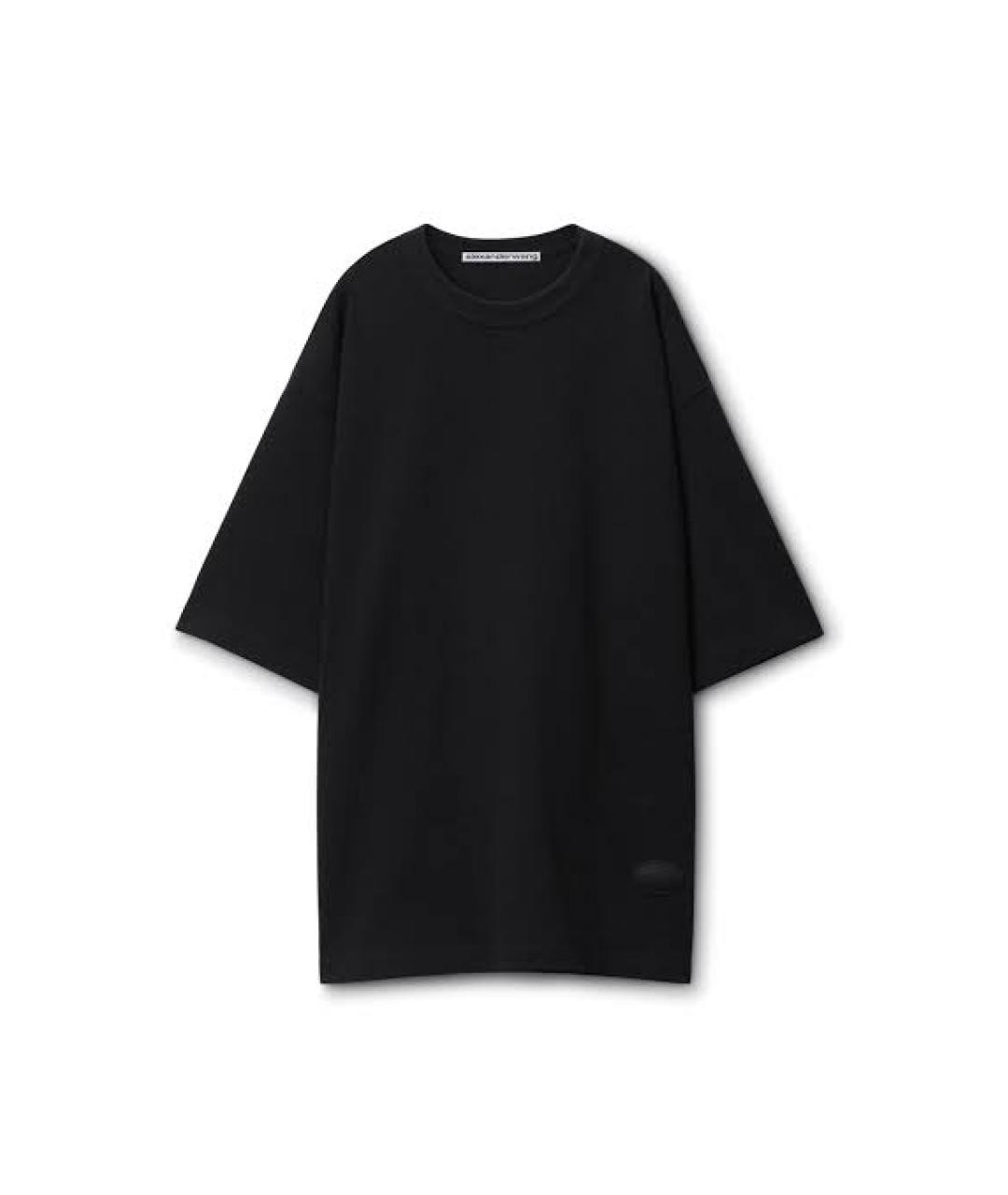 ALEXANDER WANG Черная хлопковая футболка, фото 1