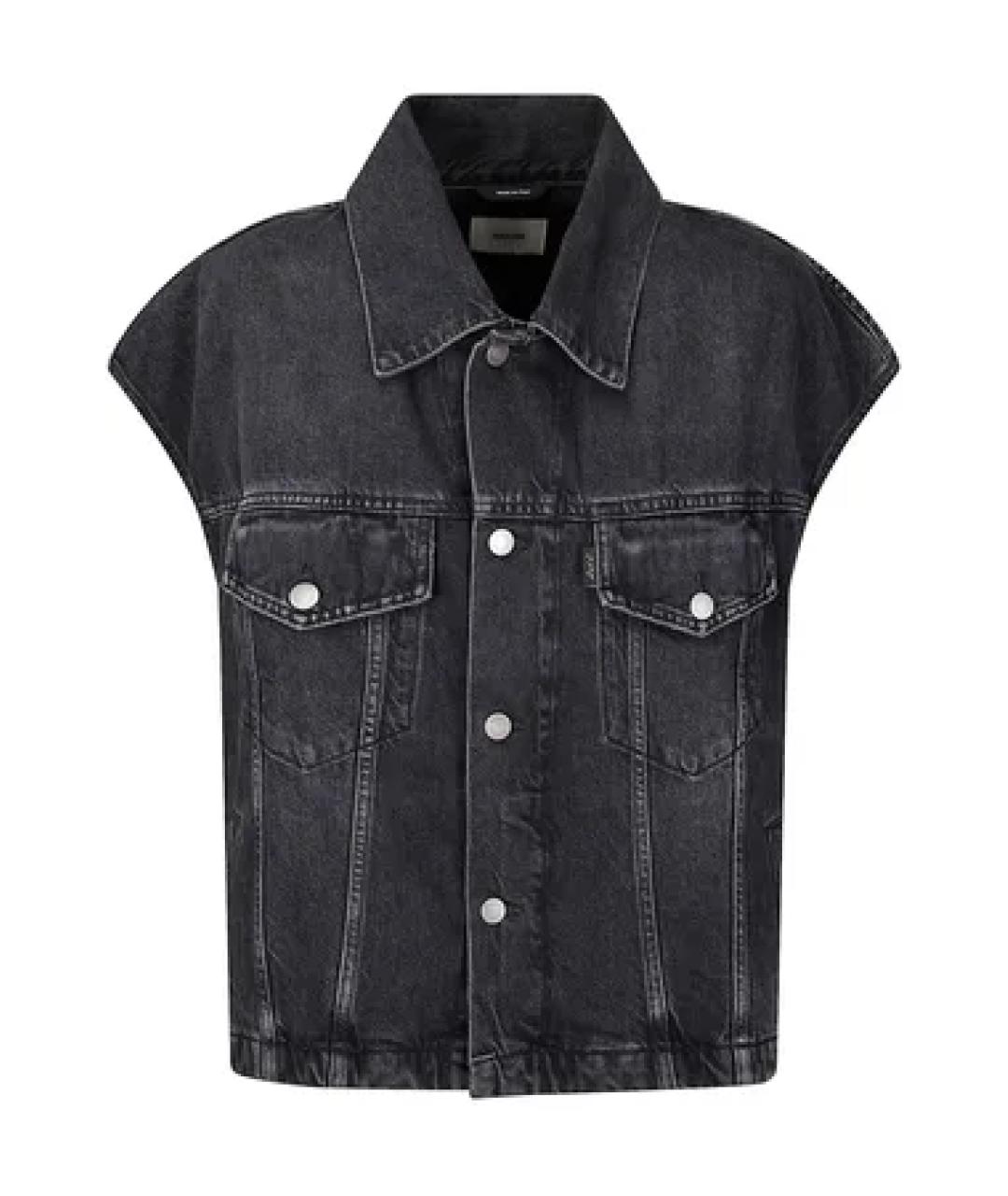 HAIKURE Черный деним жилет, фото 1