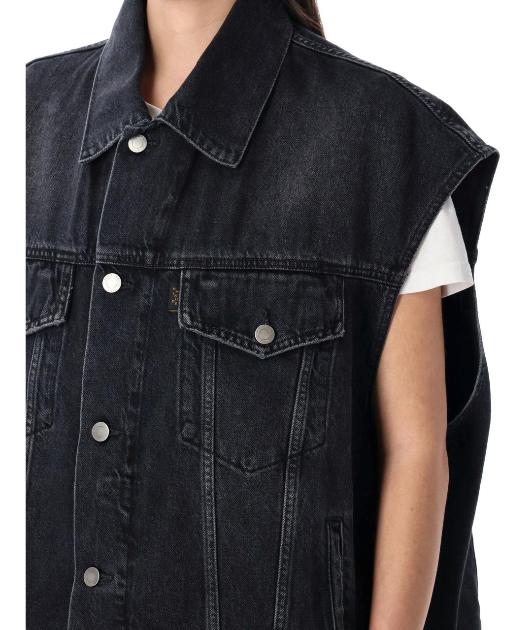 HAIKURE Черный деним жилет, фото 3