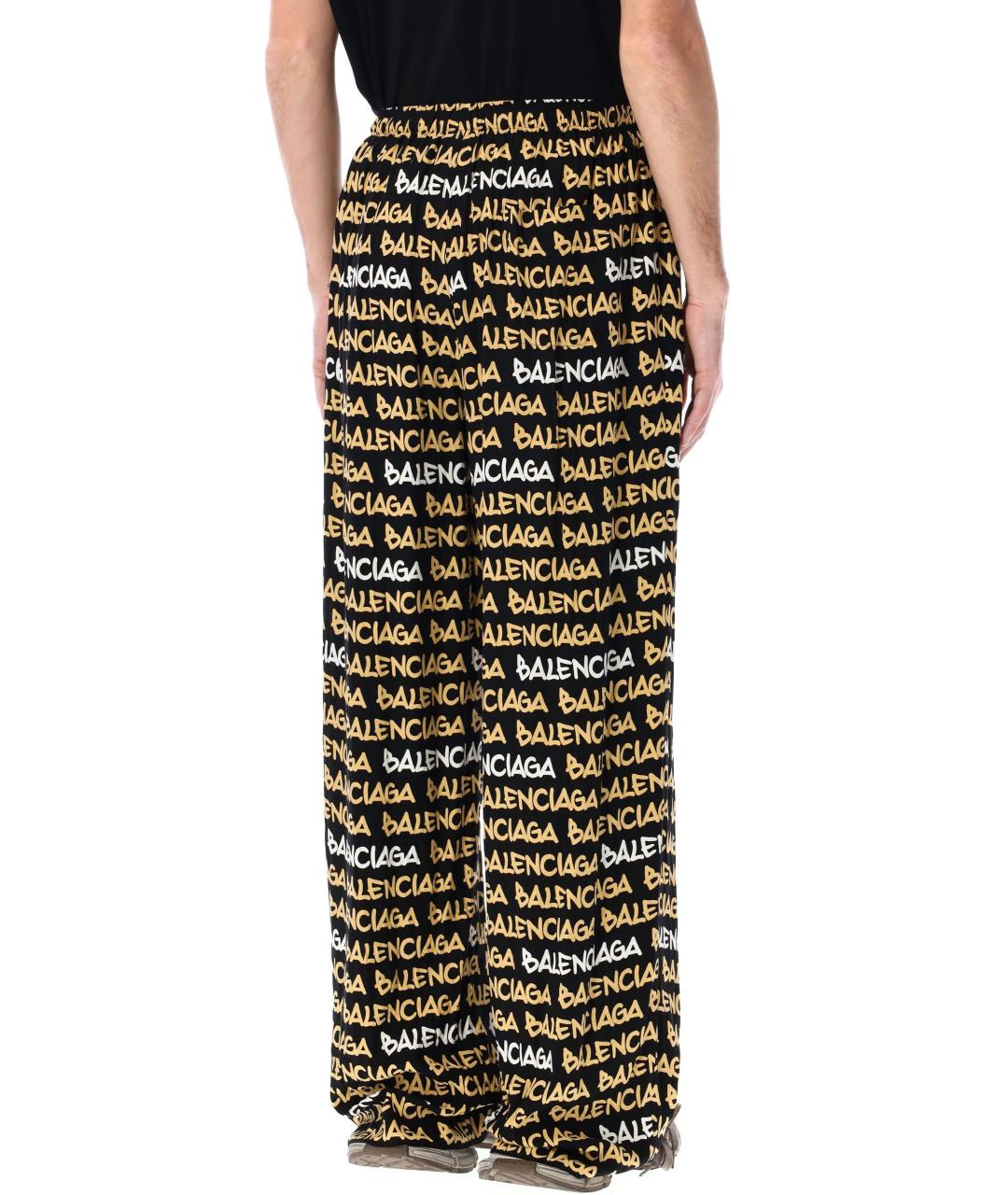 BALENCIAGA Мульти вискозные повседневные брюки, фото 3