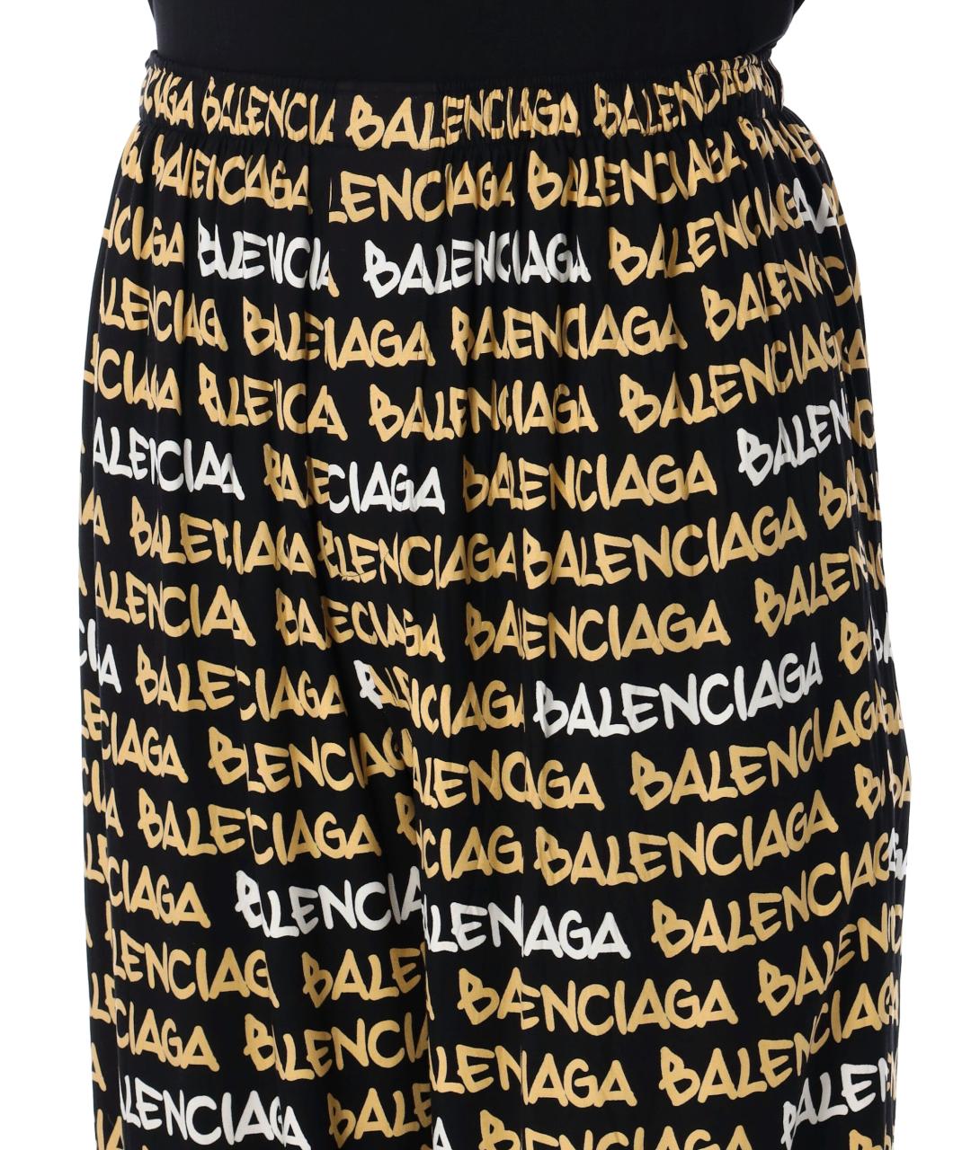 BALENCIAGA Мульти вискозные повседневные брюки, фото 4