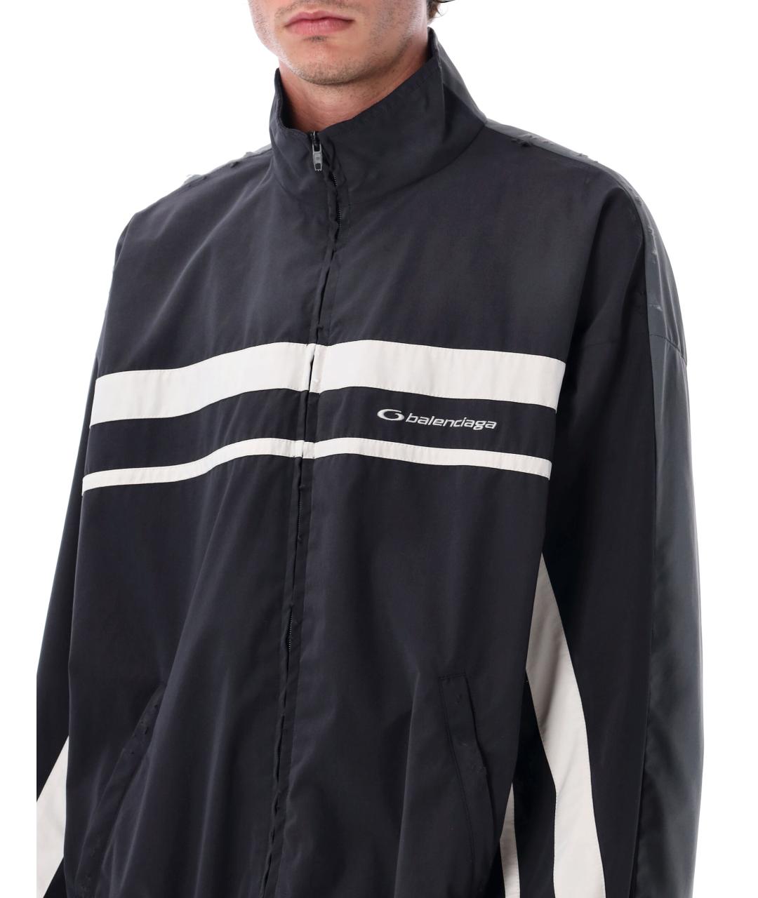 BALENCIAGA Черная полиэстеровая куртка, фото 4