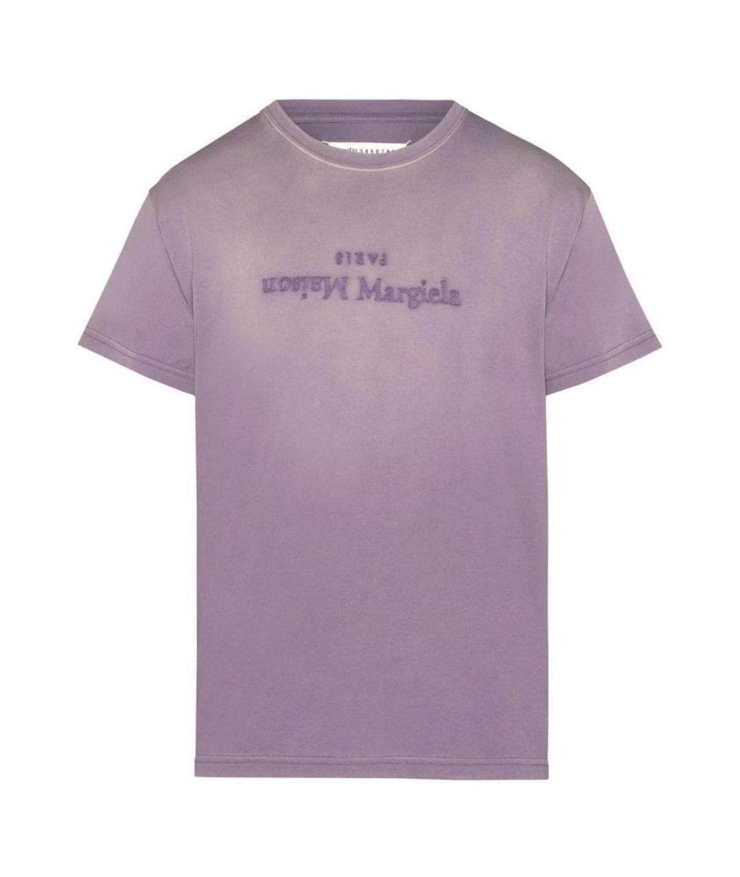 MAISON MARGIELA Фиолетовая хлопковая футболка, фото 1