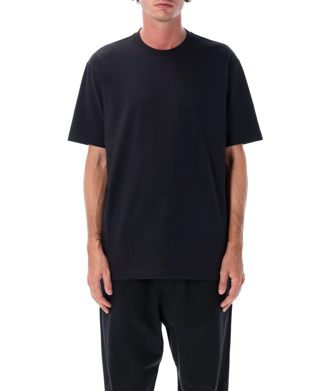 Y-3 Черная хлопковая футболка, фото 4