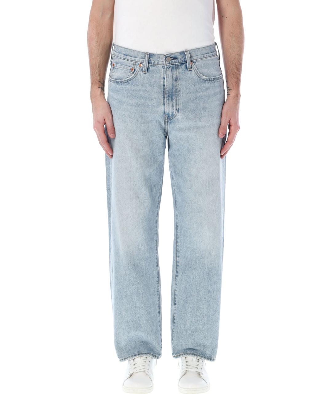 LEVI'S Синие хлопковые прямые джинсы, фото 4