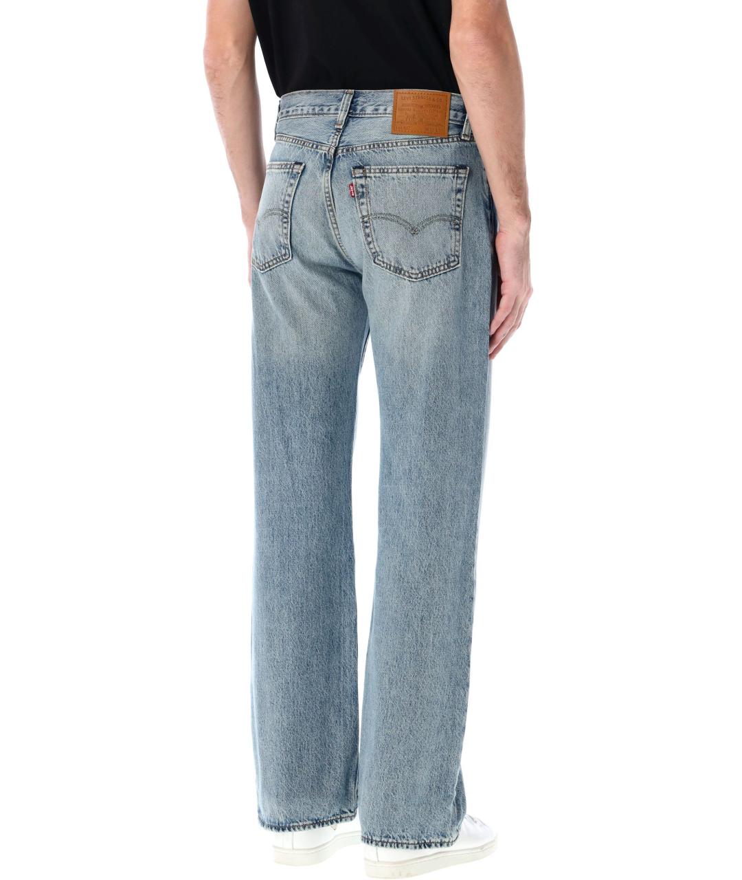 LEVI'S Синие хлопковые прямые джинсы, фото 2