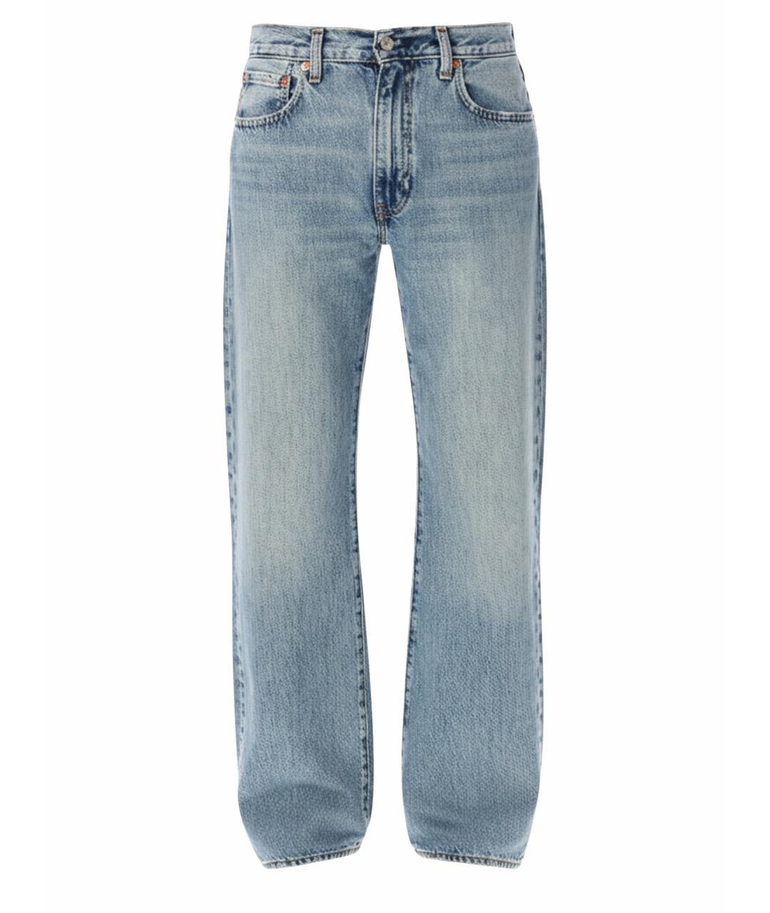 LEVI'S Синие хлопковые прямые джинсы, фото 1