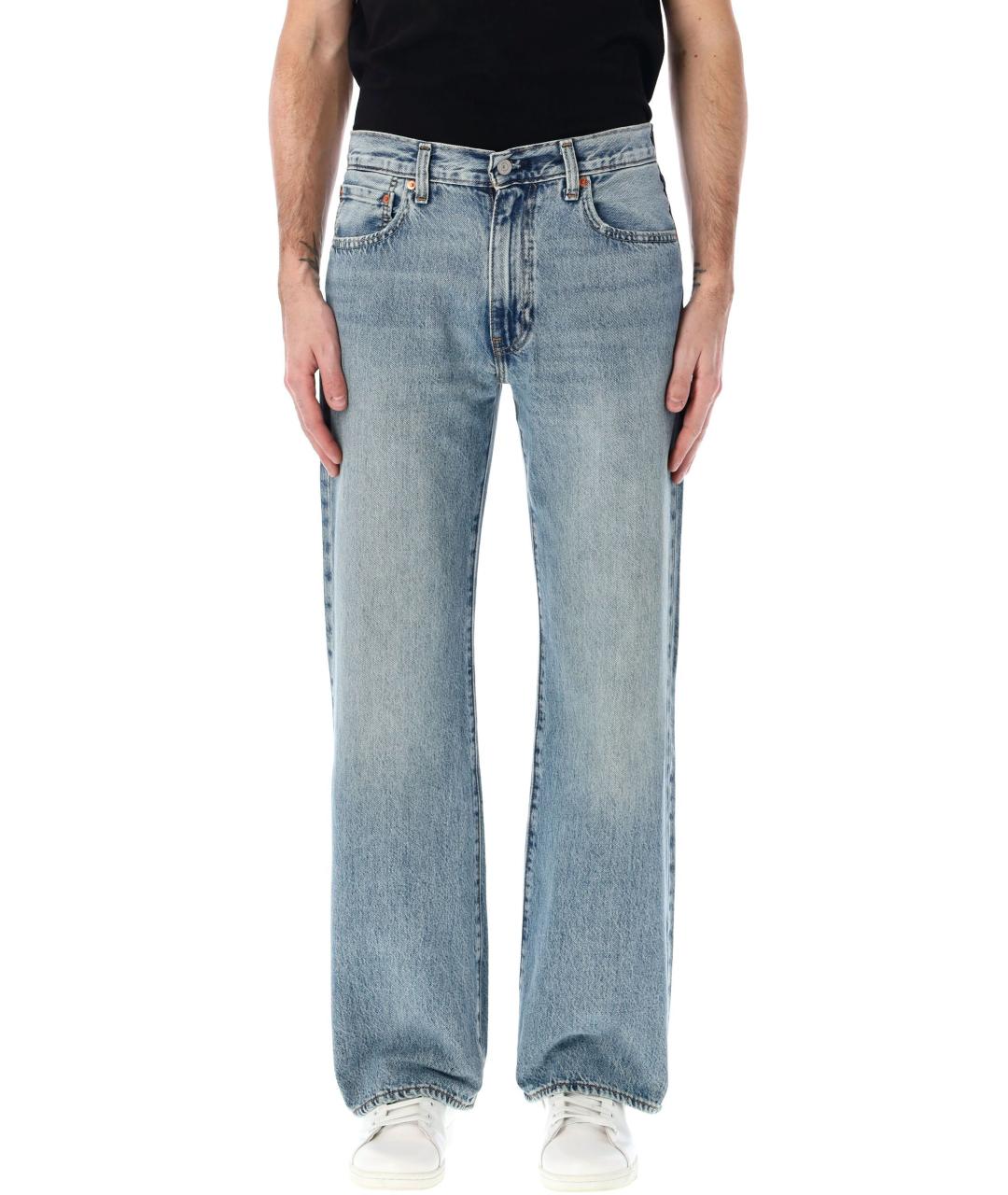 LEVI'S Синие хлопковые прямые джинсы, фото 4