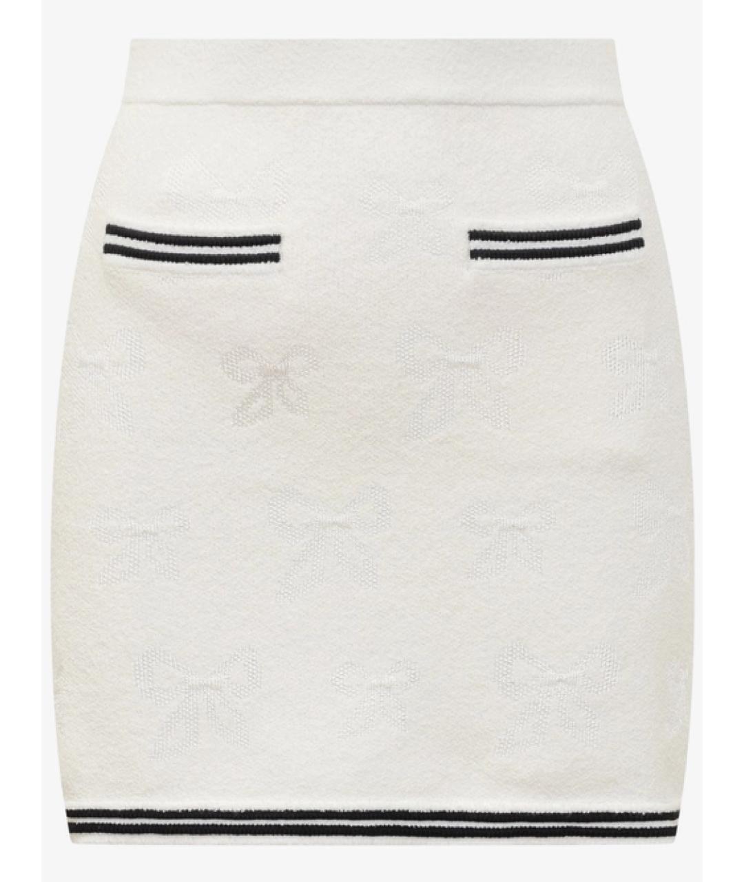 SELF-PORTRAIT Белая хлопковая юбка мини, фото 1