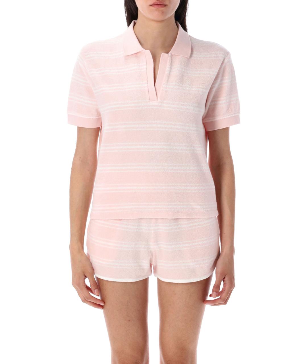 SPORTY AND RICH Розовая хлопковая футболка, фото 3