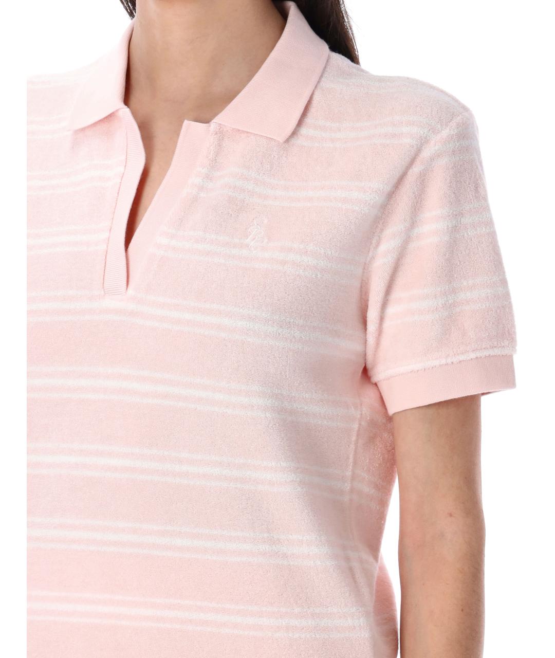 SPORTY AND RICH Розовая хлопковая футболка, фото 2