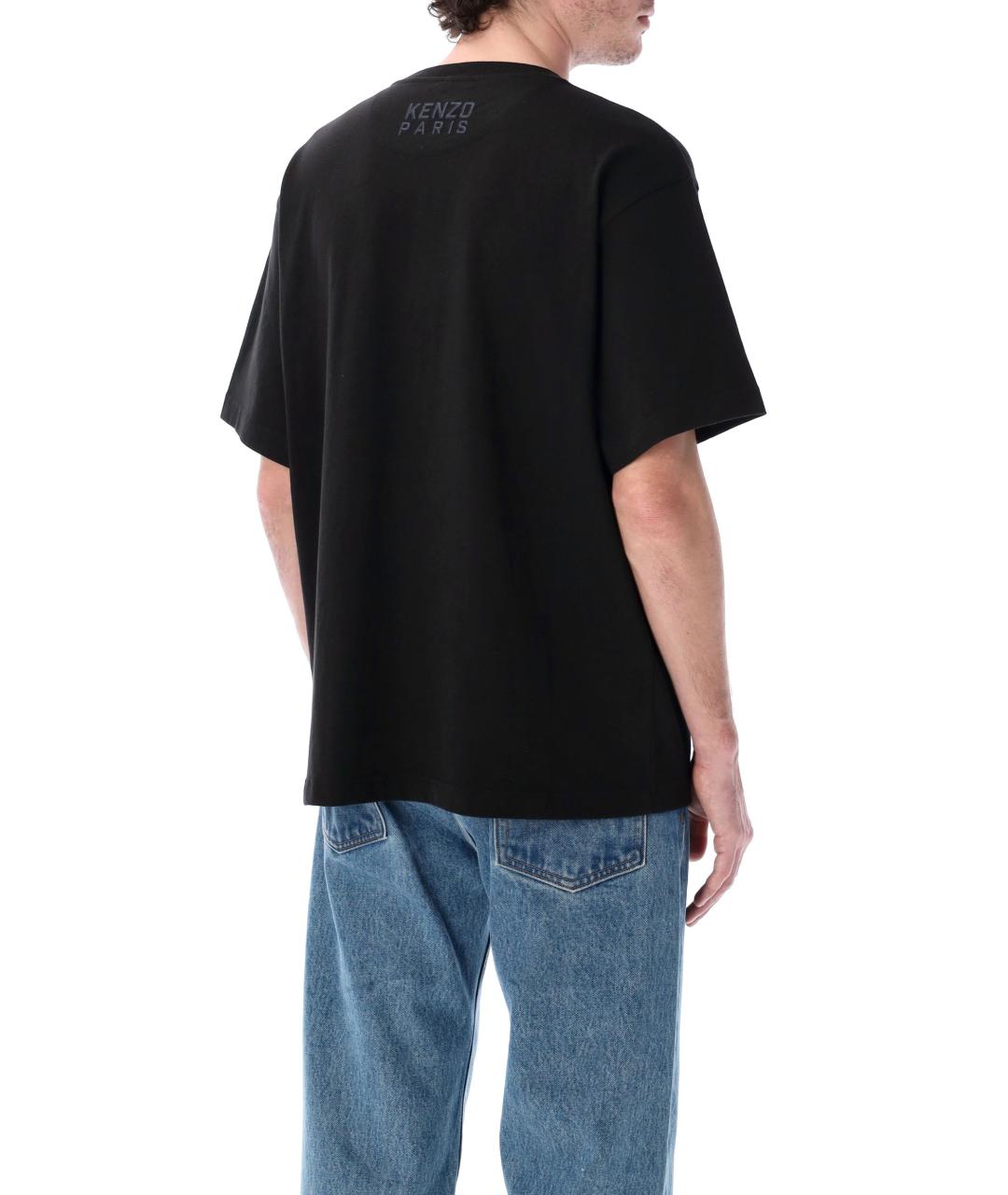 KENZO Черная хлопковая футболка, фото 3