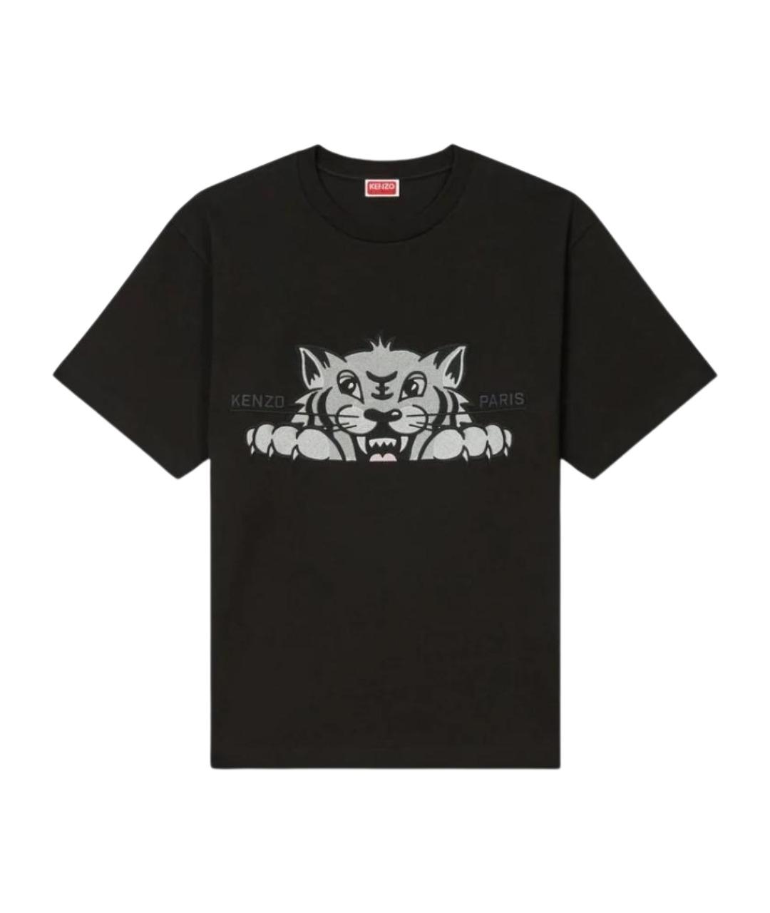 KENZO Черная хлопковая футболка, фото 1