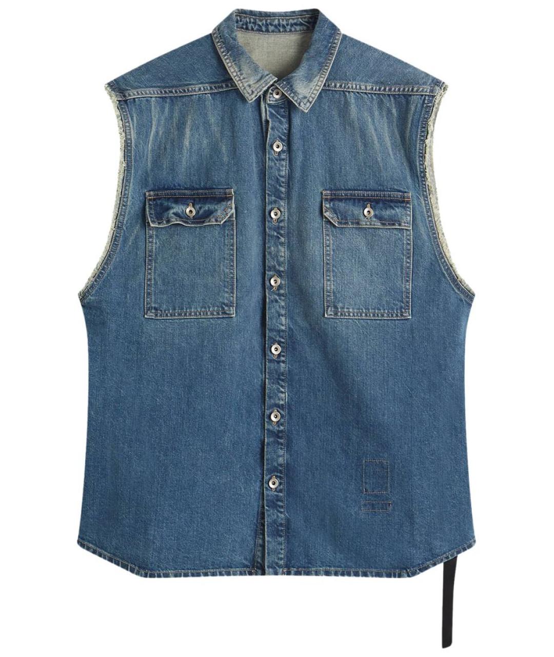 RICK OWENS DRKSHDW Синий хлопковый жилет, фото 1