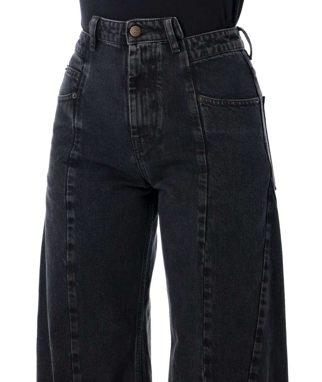 MAISON MARGIELA Черные хлопковые прямые джинсы, фото 3