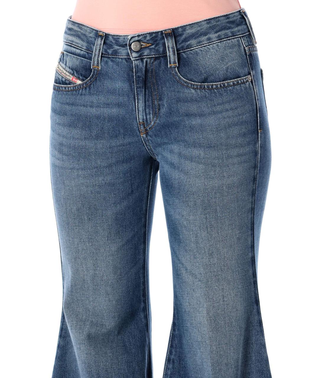 DIESEL Синие хлопковые прямые джинсы, фото 3