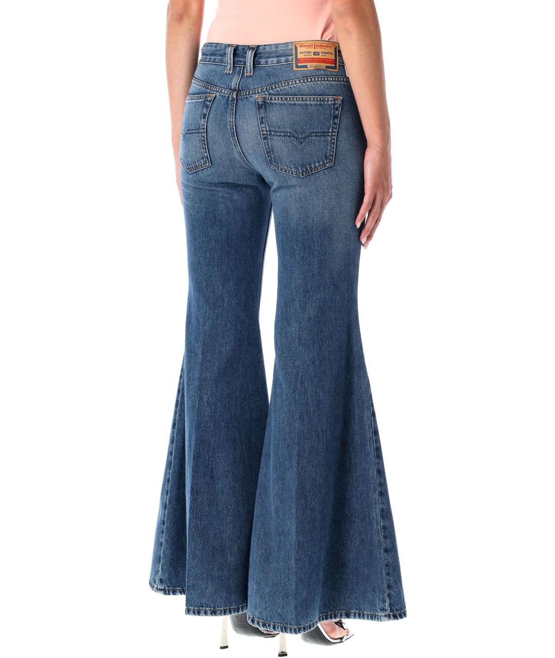 DIESEL Синие хлопковые прямые джинсы, фото 2