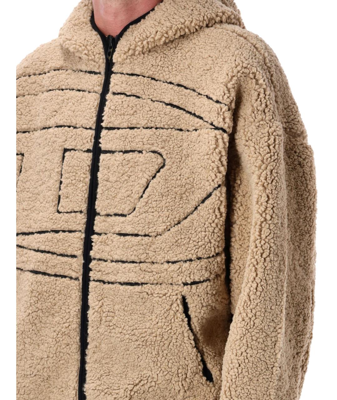 DIESEL Бежевая полиэстеровая куртка, фото 3