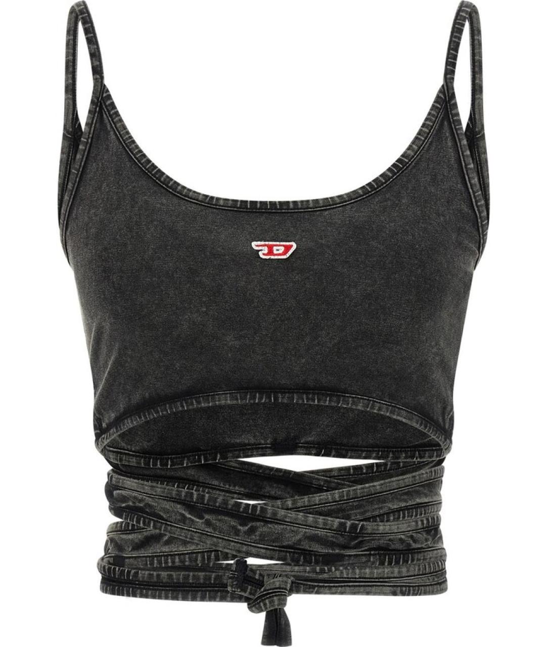 DIESEL Черная хлопковая майка, фото 1