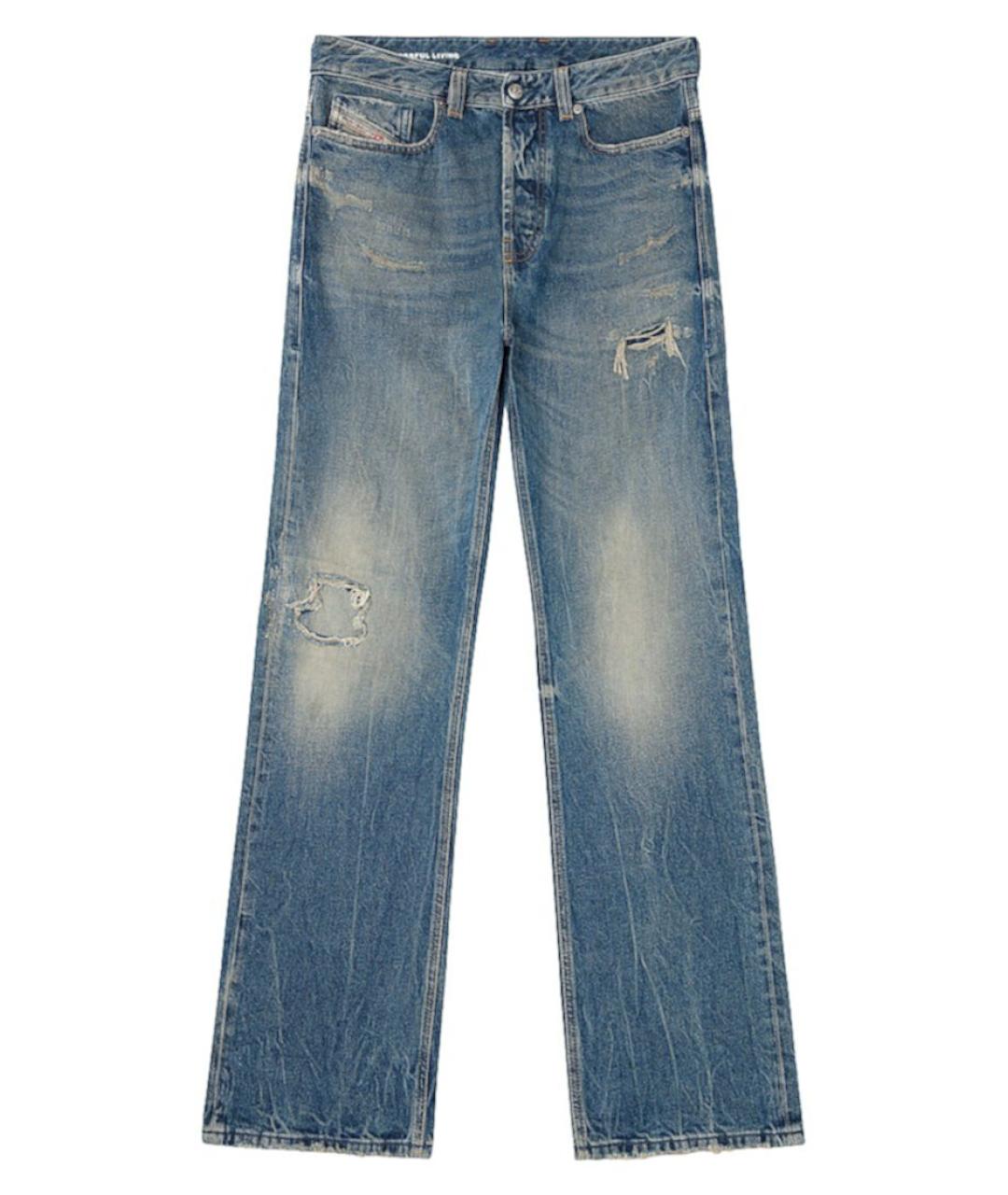 DIESEL Синие хлопковые прямые джинсы, фото 1