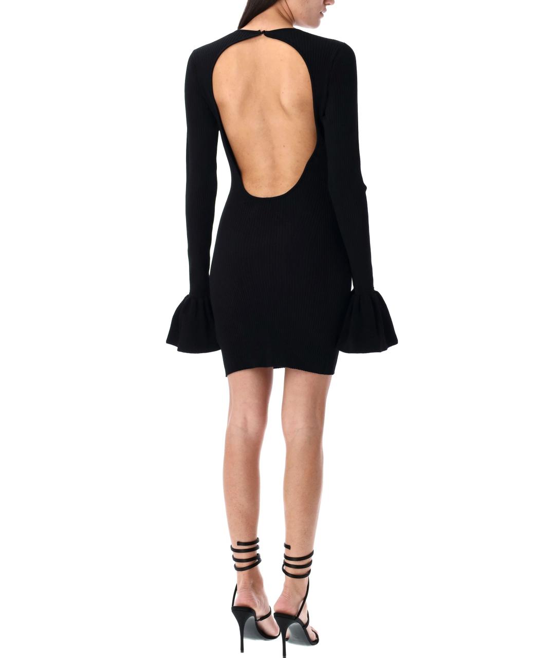 ROTATE Черное вискозное коктейльное платье, фото 3