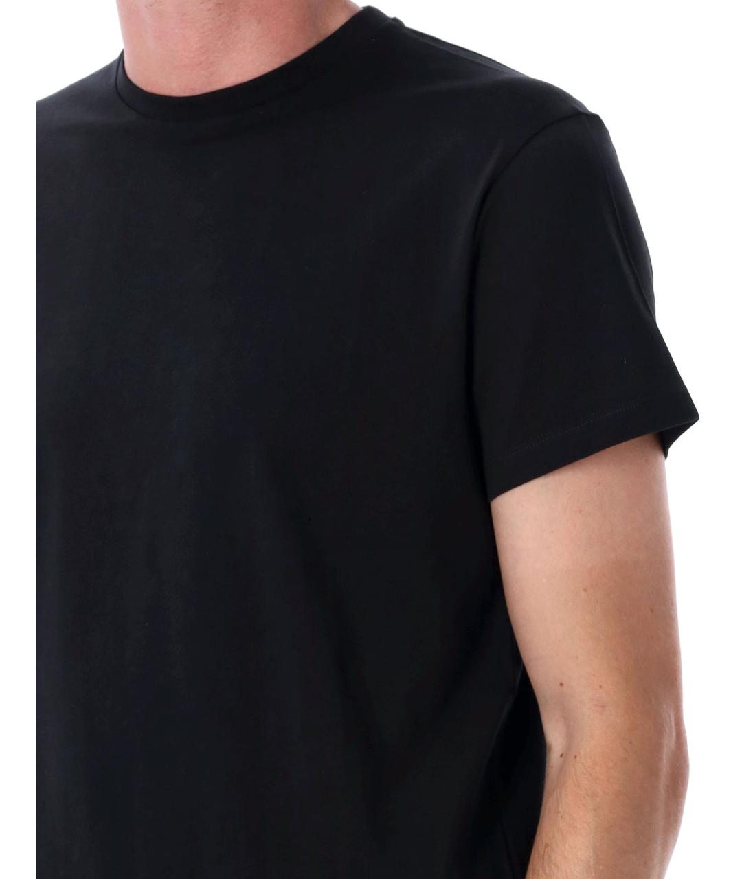 JIL SANDER Черная хлопковая футболка, фото 4