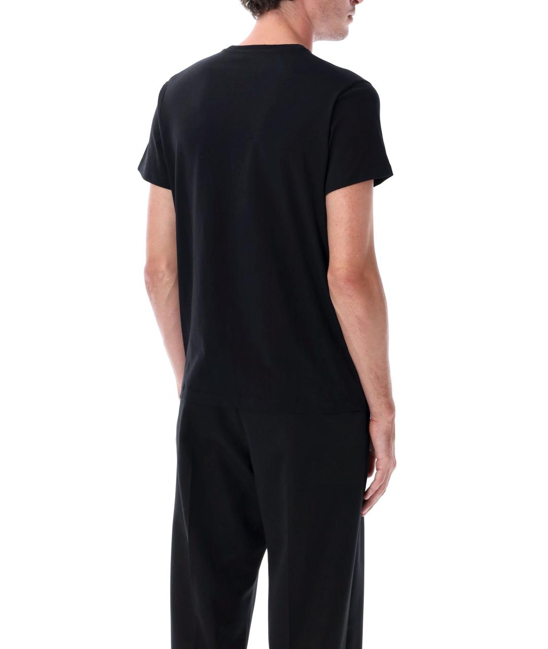 JIL SANDER Черная хлопковая футболка, фото 3