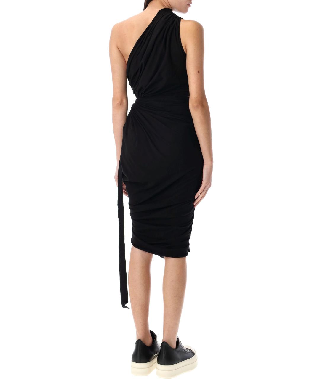 RICK OWENS DRKSHDW Черное хлопковое вечернее платье, фото 3