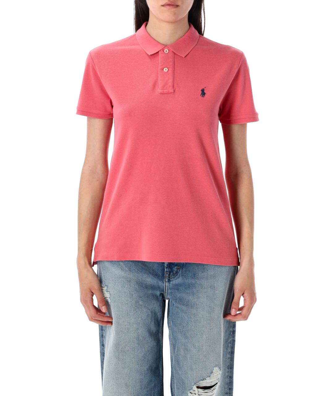 POLO RALPH LAUREN Розовая хлопковая футболка, фото 2