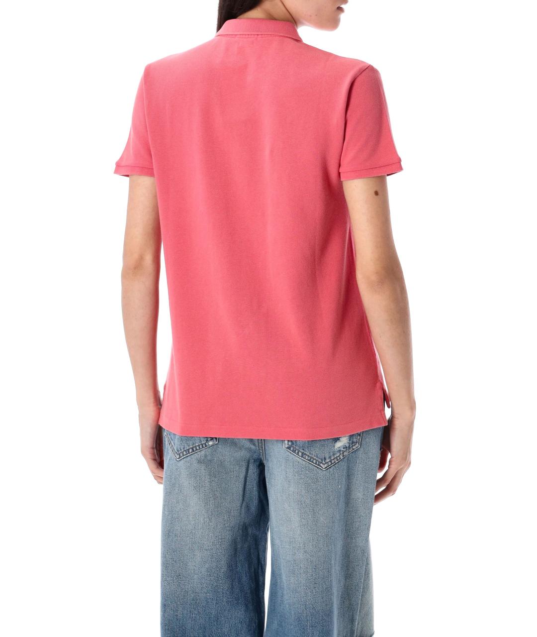 POLO RALPH LAUREN Розовая хлопковая футболка, фото 3