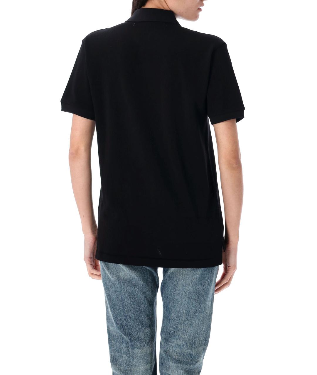 COMME DES GARÇONS PLAY Черная хлопковая футболка, фото 3