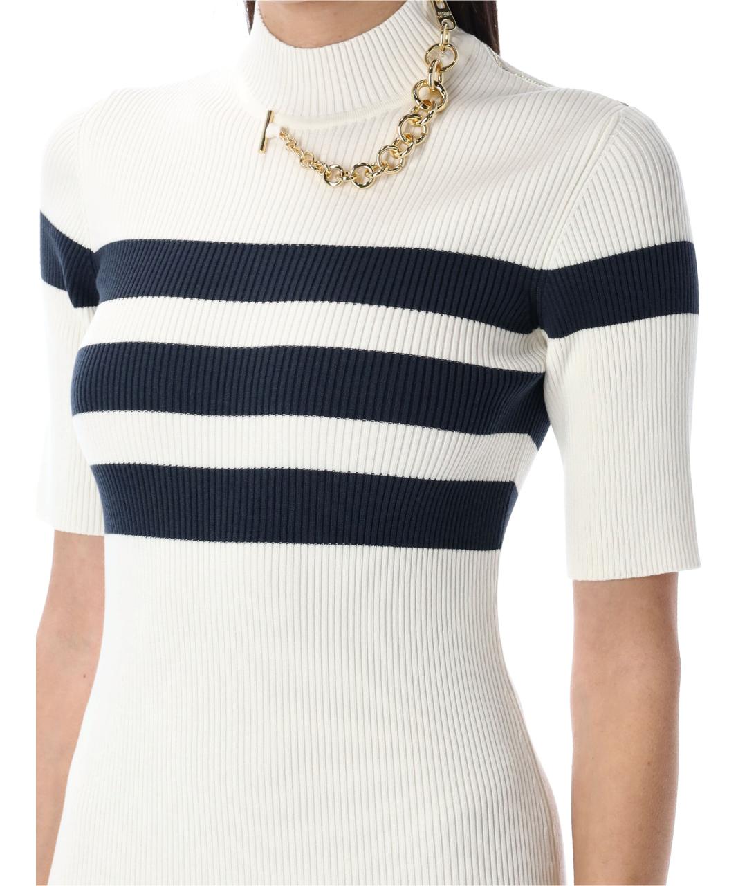 JEAN PAUL GAULTIER Белое вискозное платье, фото 4