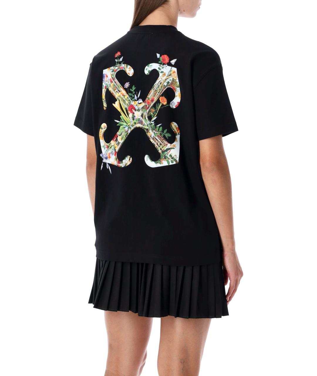 OFF-WHITE Черная хлопковая футболка, фото 3